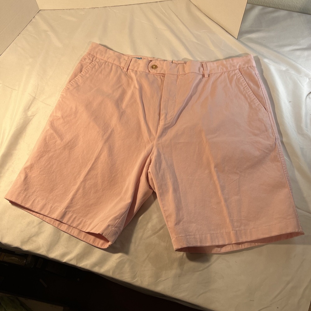 J McLAUGHLIN Men's Pink Flat Front Chino Shorts Size 40